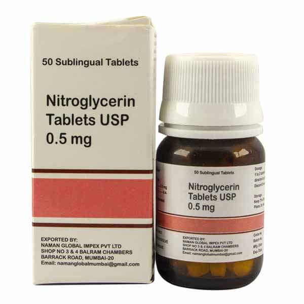 Glyceryl Trinitrate Sublingual 0.5mg Tablet