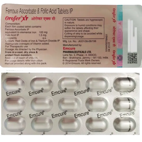Folic Acid Iron Women 150mg+0.5mg Tablet (15 Tabs Pack)