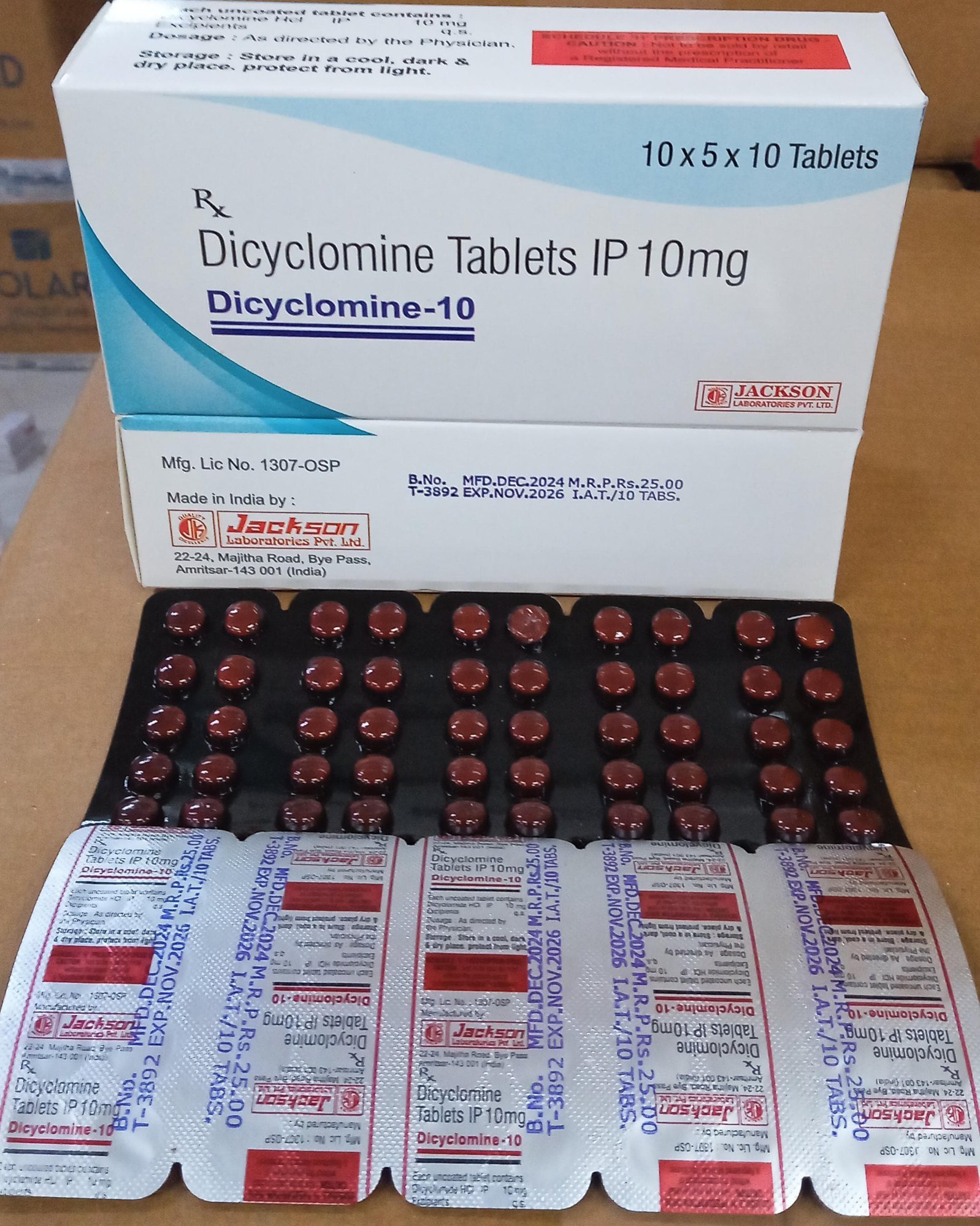Dicyclomine 10mg Tablet