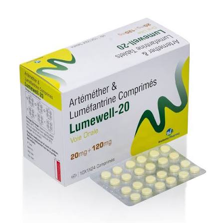 Artemether Lumefantrine 20mg+120mg Tablet