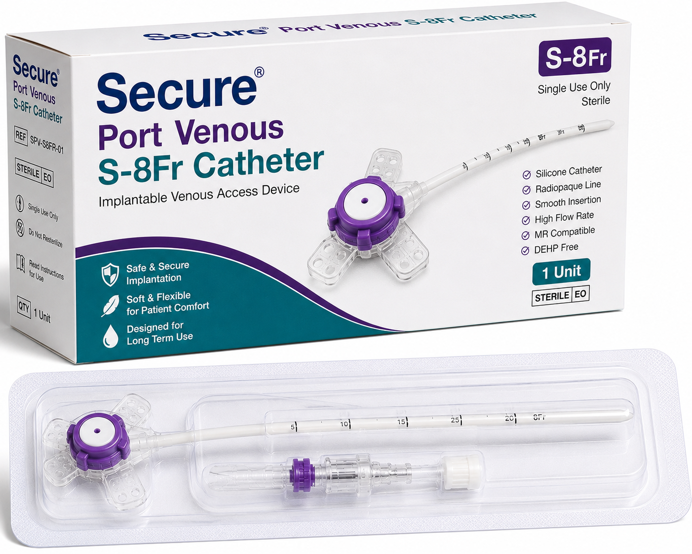 Secure Port Venous S-8Fr Catheter