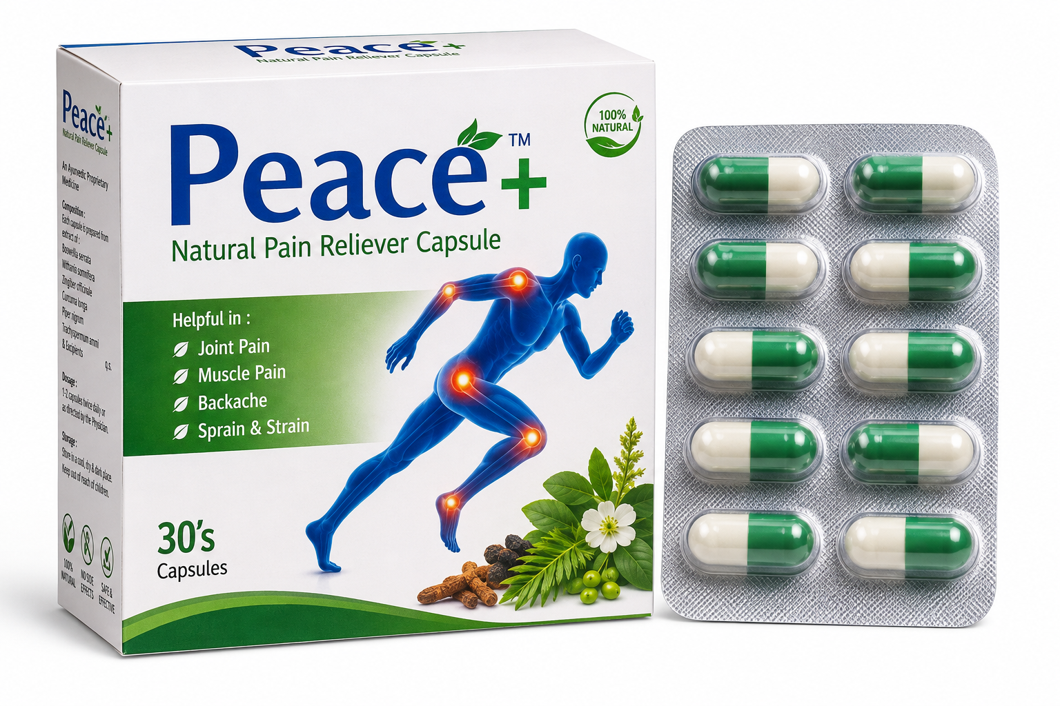 Peace + Natural Pain Reliever Capsule 30's