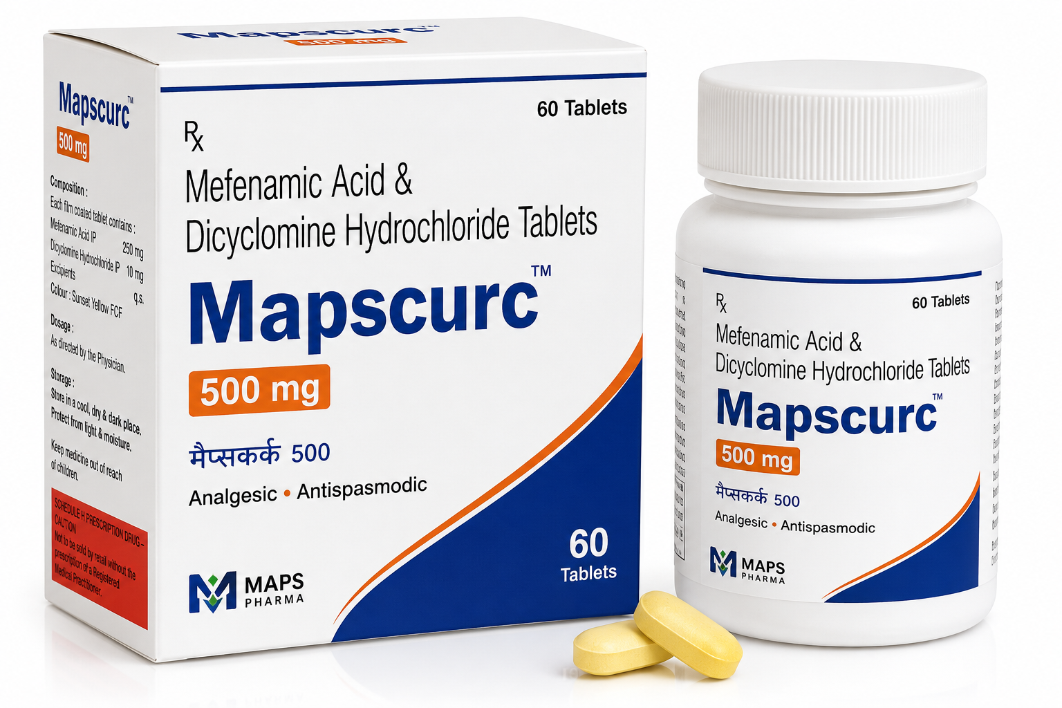 Mapscurc 500mg Tablet 60's