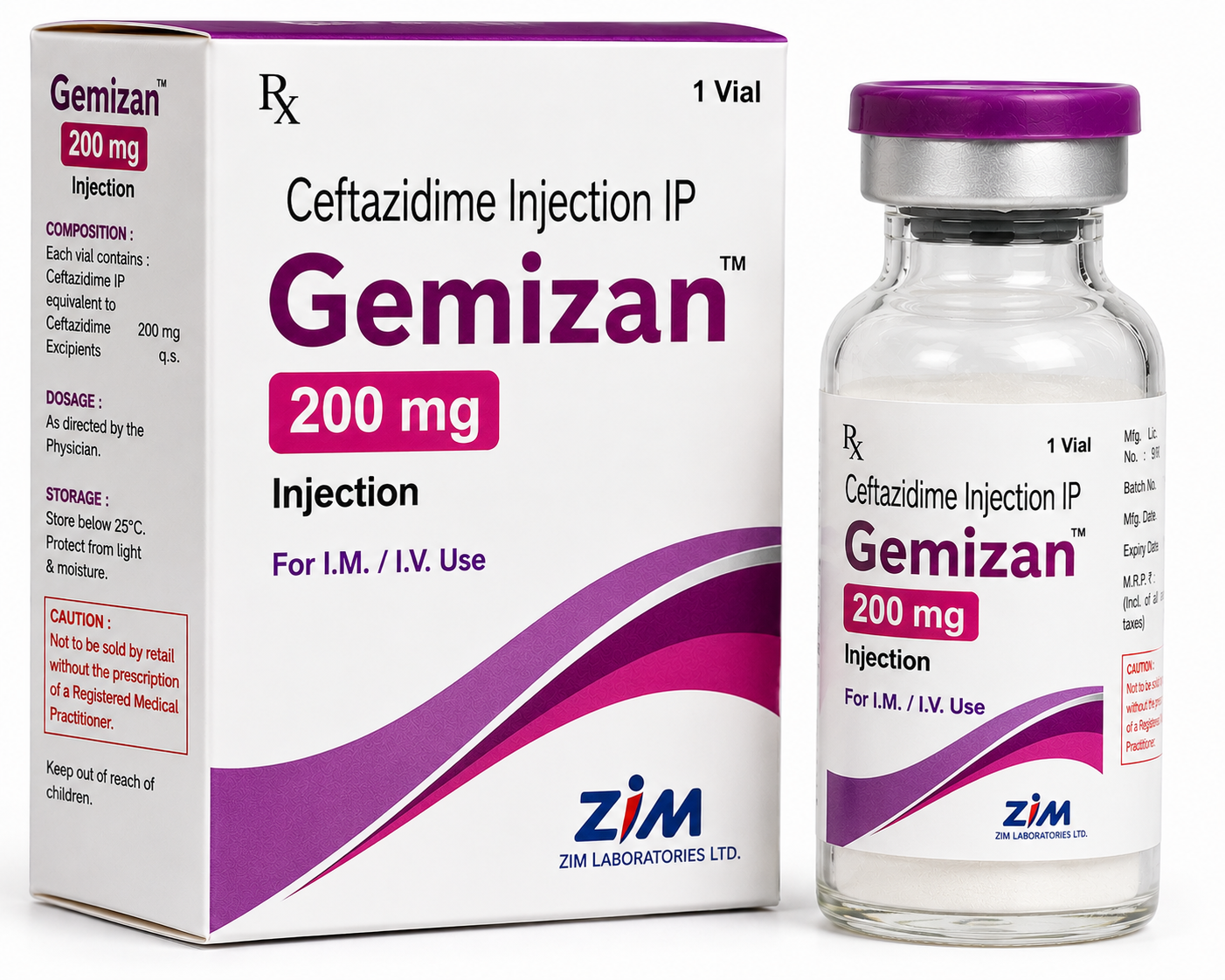 Gemizan 200mg Injection
