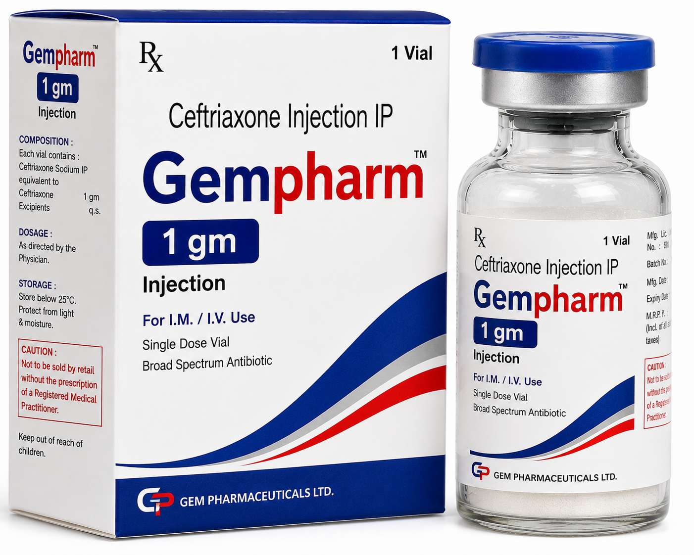 Gempharm 1gm Injection