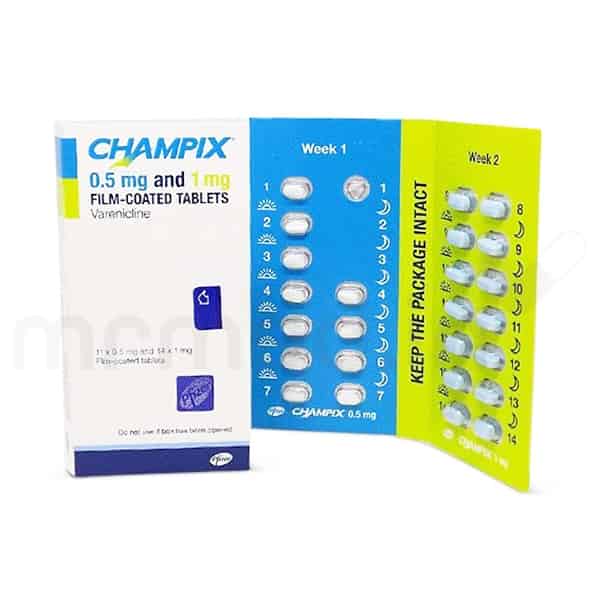 Champix 0.5mg AND 1mg Tablet